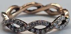 14K Rose Gold Round Brilliant Cut Lab Diamond Ring