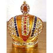 Handmade Imperial Egg 24K Gold with Austrian Crystals