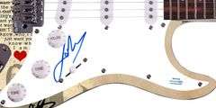 Goo Goo Dolls Johnny Rzeznik  Autographed Custom Graphics Photo Guitar ACOA