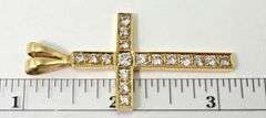Stunning 14K Diamond Cross Pendant