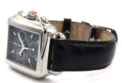 Michele deco mother of pearl diamond dial chronograph quartz watch