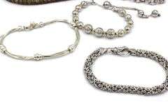 Group of 5 vintage 925 sterling silver bracelets