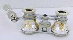 Early Guilloche & Gold Opera Glasses with Handle