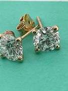 BRAND NEW 2.60 CARATS LAB GROWN DIAMOND STUDS. 14K YELLOW GOLD