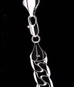 Sparkling 75.8 Gram Tri-Layered .925 Silver Plated Italian Figaro Link Necklace