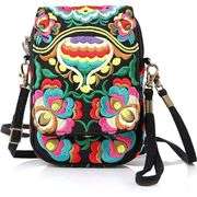 Embroidered Canvas Crossbody Bag
