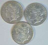 3 Diff. Lustrous high grade Morgan Silver Dollars