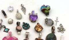 Group lot of Vintage 925 sterling silver pendants