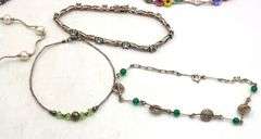 Group of 10 vintage 925 sterling silver bracelets