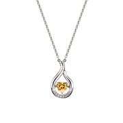 Beautiful genuine Natural Citrine center dancing stone pendant