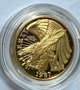 1987 US Gold Proof $5 Constitution Comm