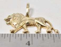 Mighty Lion Pendant in 10K Yellow Gold