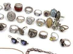 Big Group lot of vintage 925 sterling silver mixed jewelry