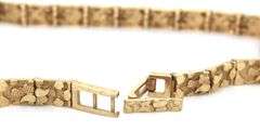 Popular 14K YG Nugget Style Bracelet