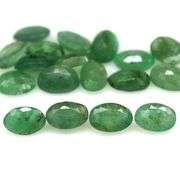 Rich green 7.60ct 6x4mm natural Emerald set