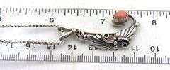 Vintage 925 sterling silver pendant on box chain necklace