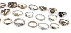 Group lot of Vintage 925 sterling silver rings