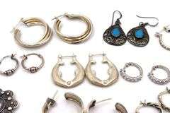 Group lot of Vintage 925 sterling silver earrings