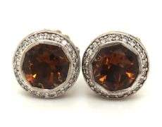John Hardy bahu Citrine and diamond earrings