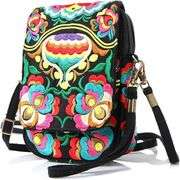Embroidered Canvas Crossbody Bag