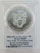 2021-(P) Silver Eagle T1 FDI PCGS MS69 **Regan Legacy Series** Emergency Issue