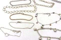 Group lot of 11 vintage 925 sterling silver bracelets