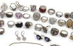 Big Group lot of vintage 925 sterling silver mixed jewelry