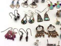Group lot of Vintage 925 sterling silver earrings