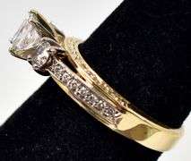 Super Sparkling 18K Yellow and White Gold Diamond Ring