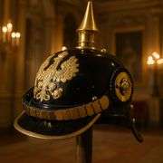 WWI & WWII German Prussian Pickelhaube Helmet