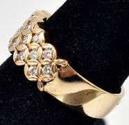 Gorgeous 14K Yellow Gold Diamond Band Ring