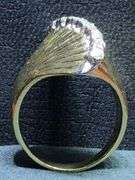 14K YELLOW GOLD NATURAL DIAMOND BALLERINA RING