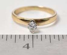 Simply Elegant 14K Yellow Gold Solitaire Diamond Ring