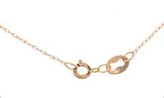 14kt Yellow gold diamond accent clover pendant on chain