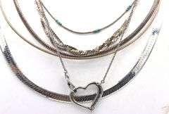 Group lot of 6 vintage 925 sterling silver necklaces