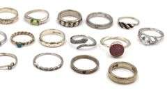 Group lot of Vintage 925 sterling silver rings
