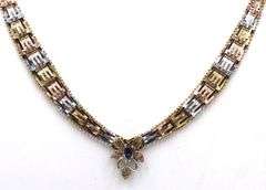 Set of 925 sterling silver necklace and bracelet
