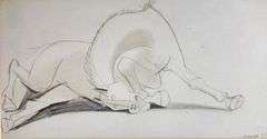 Exclusive Pablo Picasso Study For Guernica With Mat