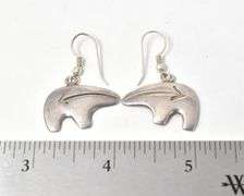 Running Bear Dangle Earrings in Sterling Silver