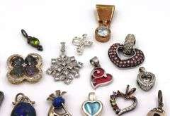 Group lot of Vintage 925 sterling silver pendants