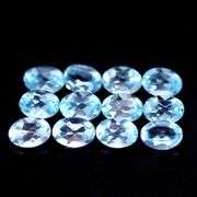 Matched! 12 piece 11.95ct glittering sky blue Topaz set