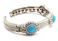 Judith Ripka turquoise cuff bangle in 925 sterling silver