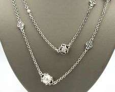 925 Sterling silver pearl ball yard necklace