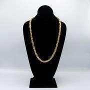 Huge 101 Gram 14 Kt Gold Plated Diamond Cut Rope Chain