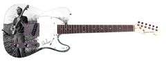 Pete Seeger Signed "Hillside Harmony" Custom Graphics Guitar w Banjo Sketch ACOA
