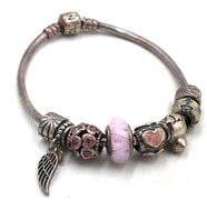 Lot of 3 Pandora charms bracelet in sterling silver