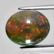Smoldering color! 4.69ct Black Opal