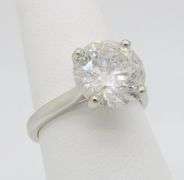 4.10ct Earth Mined Diamond Solitaire Engagement Ring