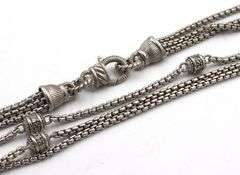 Judith Ripka crystal 3 row strand necklace