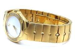 Movado Sport Edition quartz mother of pearl dial watch with diamond bezel